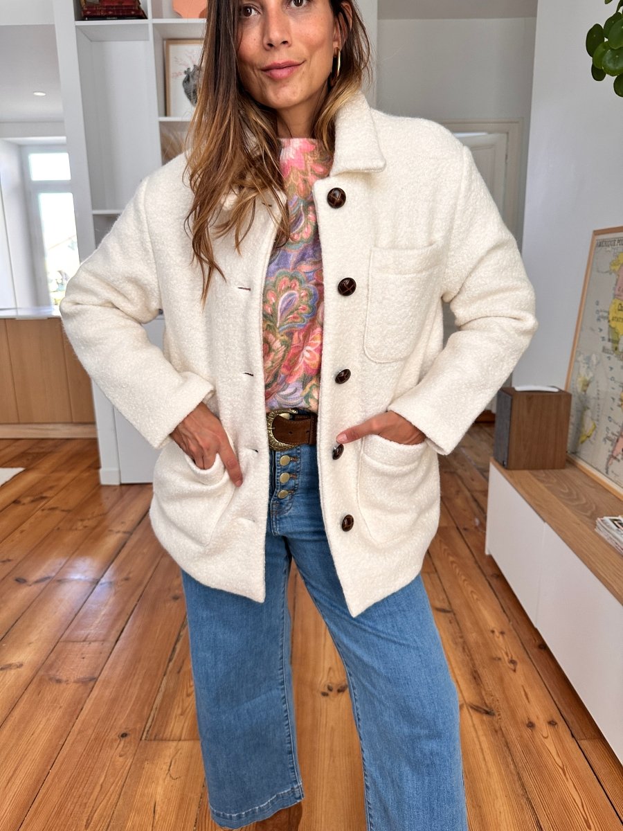 Manteau Nita ECRU - LA PETITE ETOILE Manteau pour femme