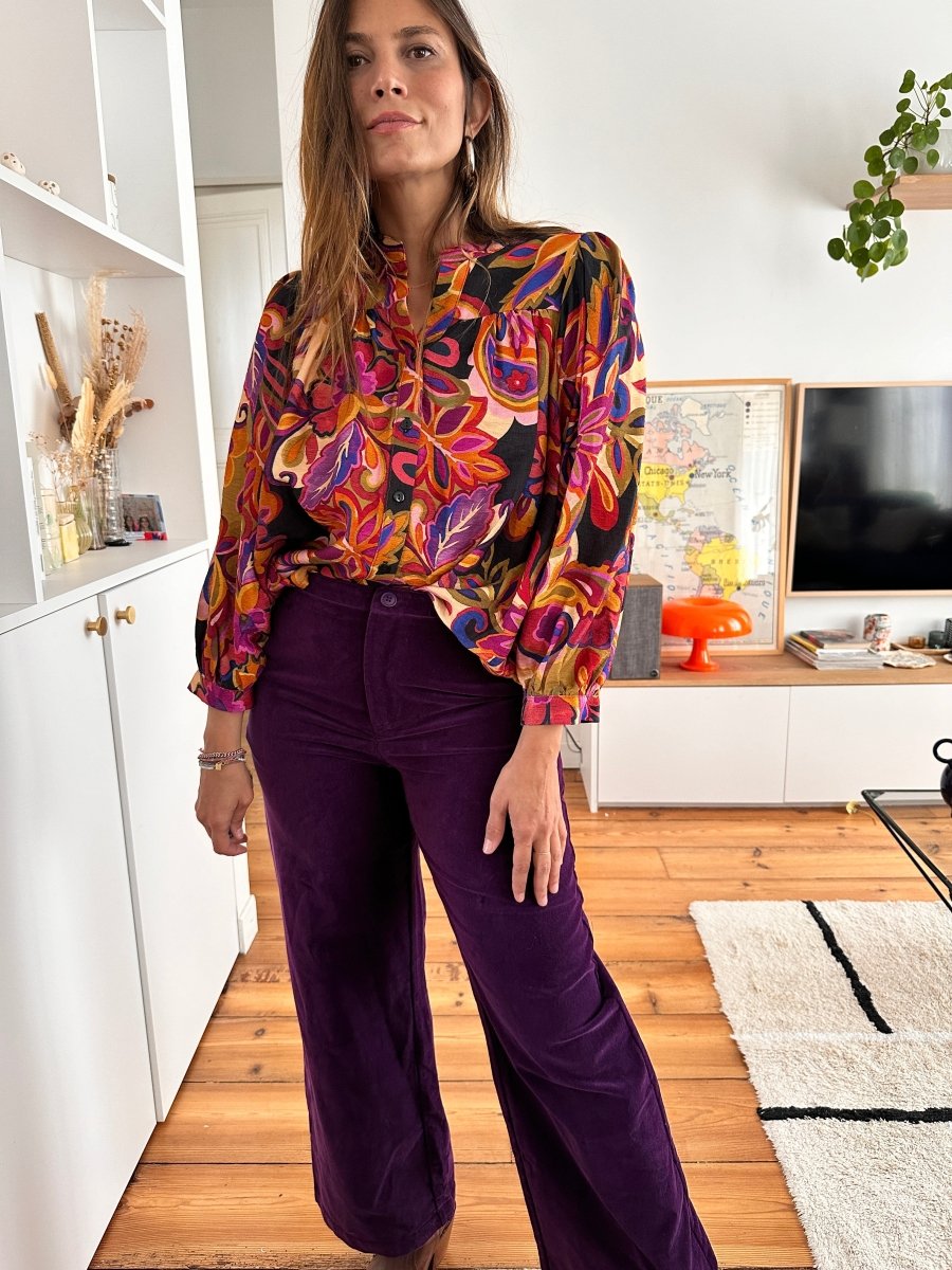 Pantalon Ainhoa PURPLE - SEEUSOON Pantalon pour femme