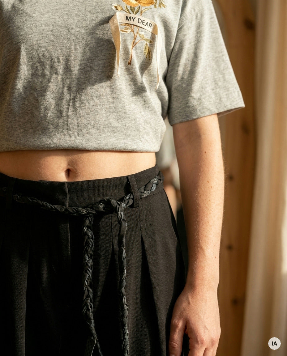 PANTALON CHARLIE NOIR - ORFEO PANTALON — Image générée par IA