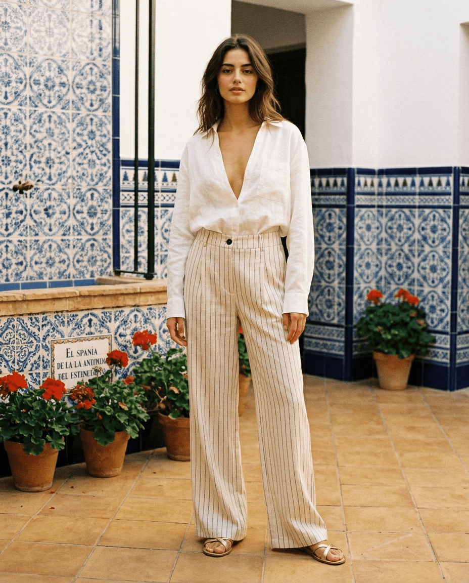 Pantalon Dom IVOIRE - YCOO Pantalon