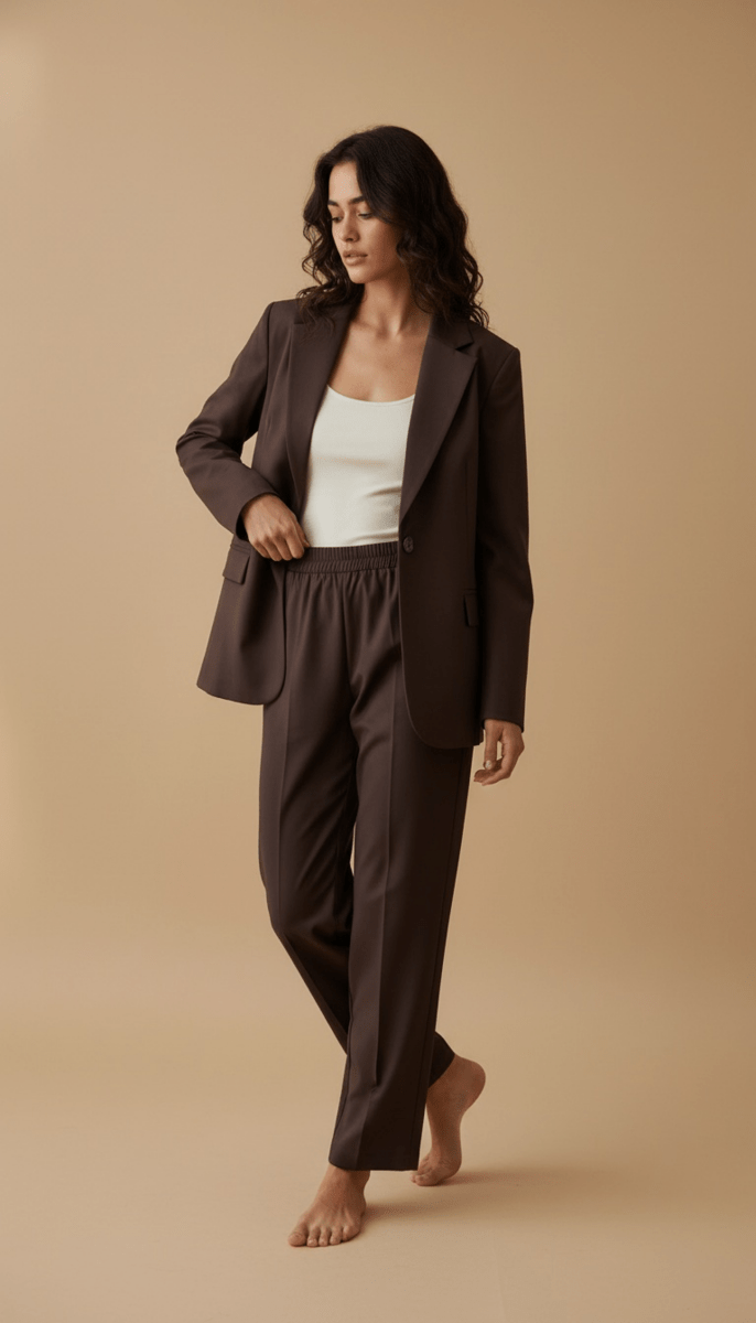 Pantalon Panel CHOCOLAT - OPULLENCE Pantalon