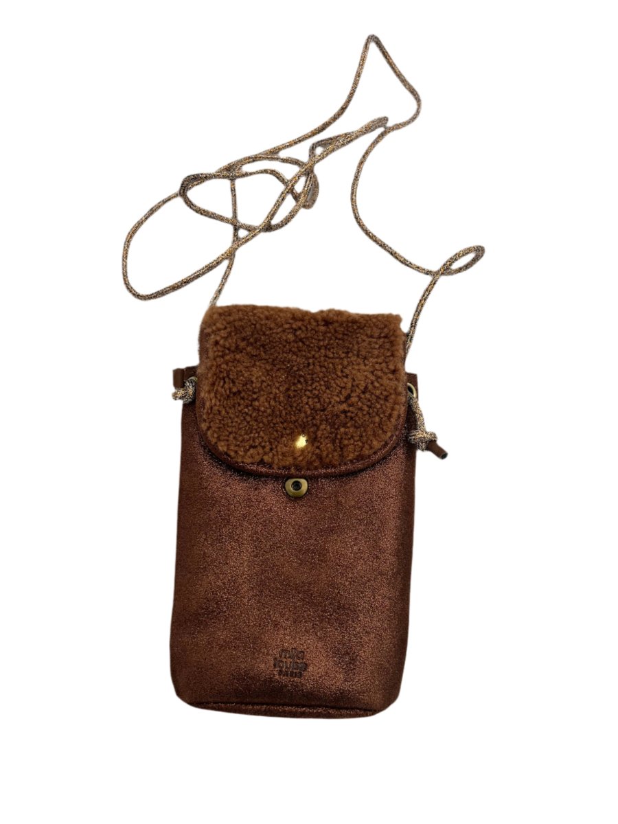 Pochette Roel TX COGNAC COGNAC - MILA LOUISE Sac à main pour femme