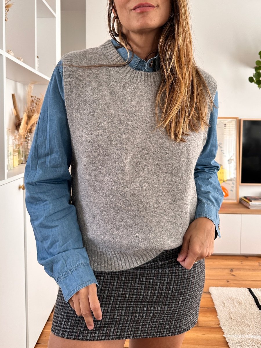 Pull Amale GREY - SEEUSOON Pull pour femme