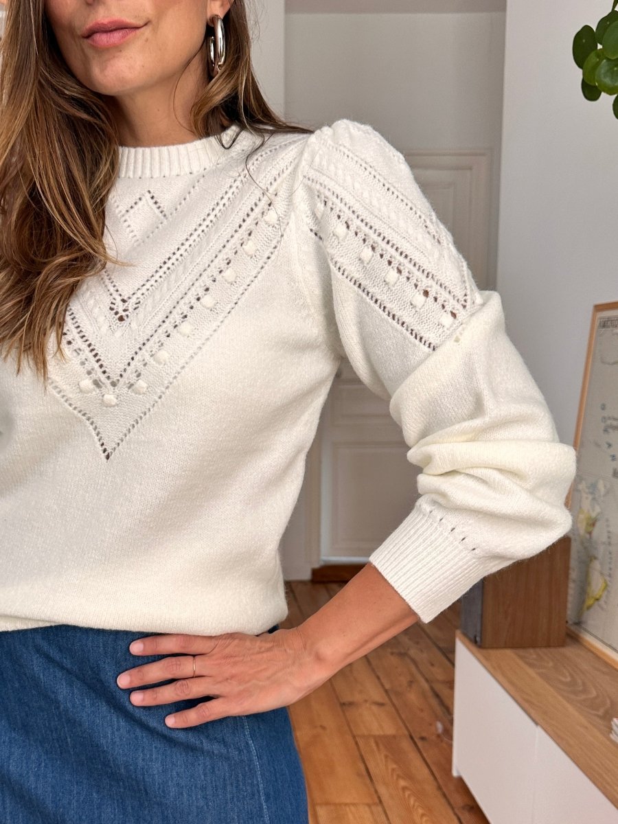 Pull Marta ECRU - LA PETITE ETOILE Pull pour femme