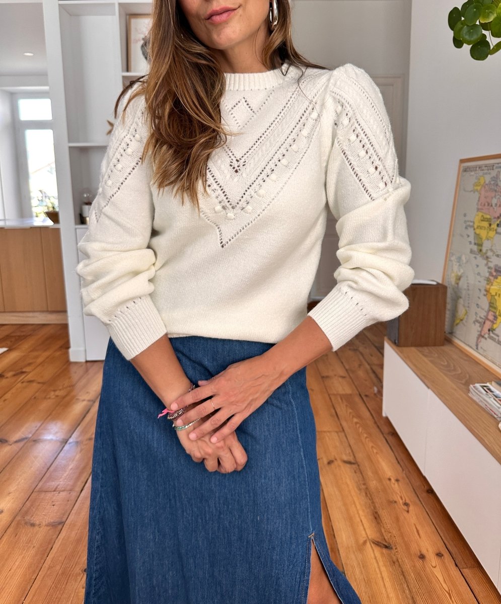 Pull Marta ECRU - LA PETITE ETOILE Pull pour femme