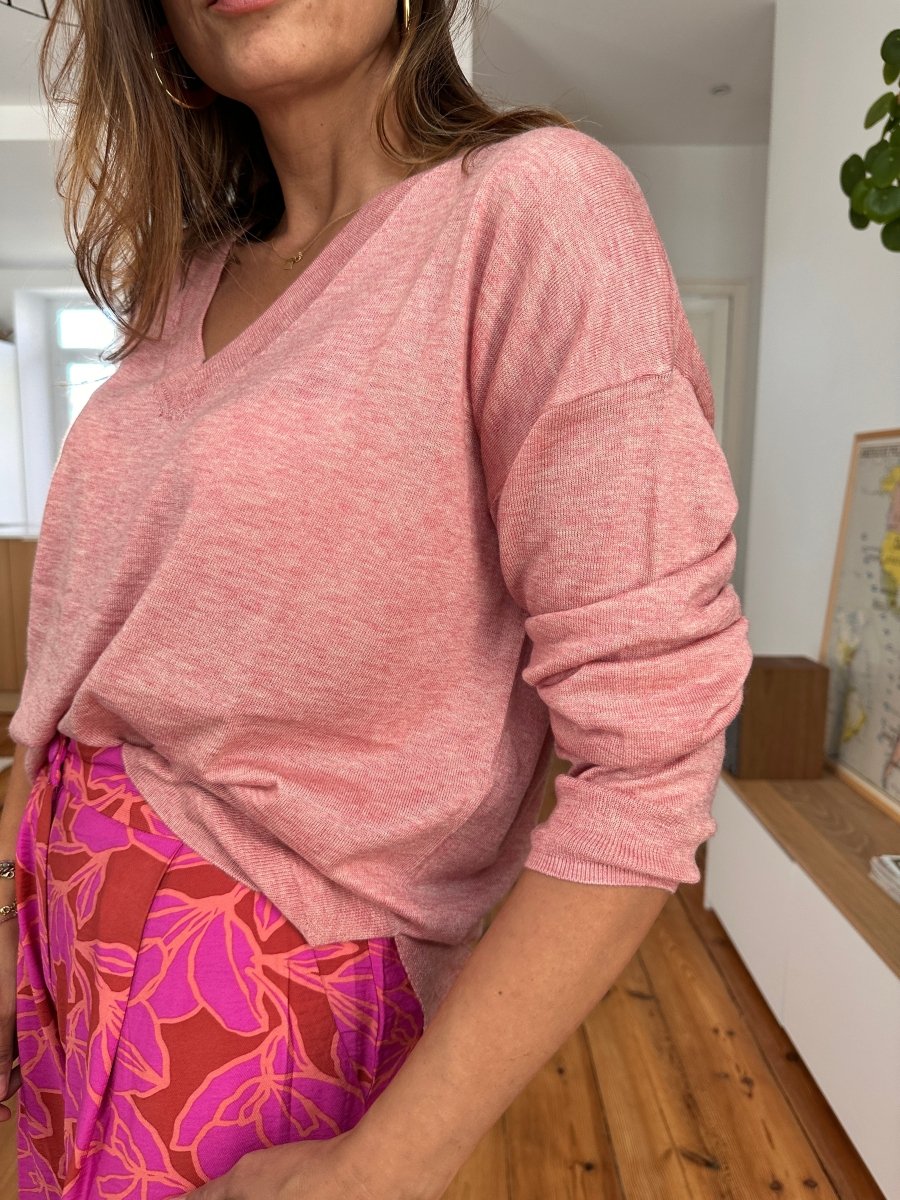 Pull Melya VIEUX ROSE - LA PETITE ETOILE Pull pour femme