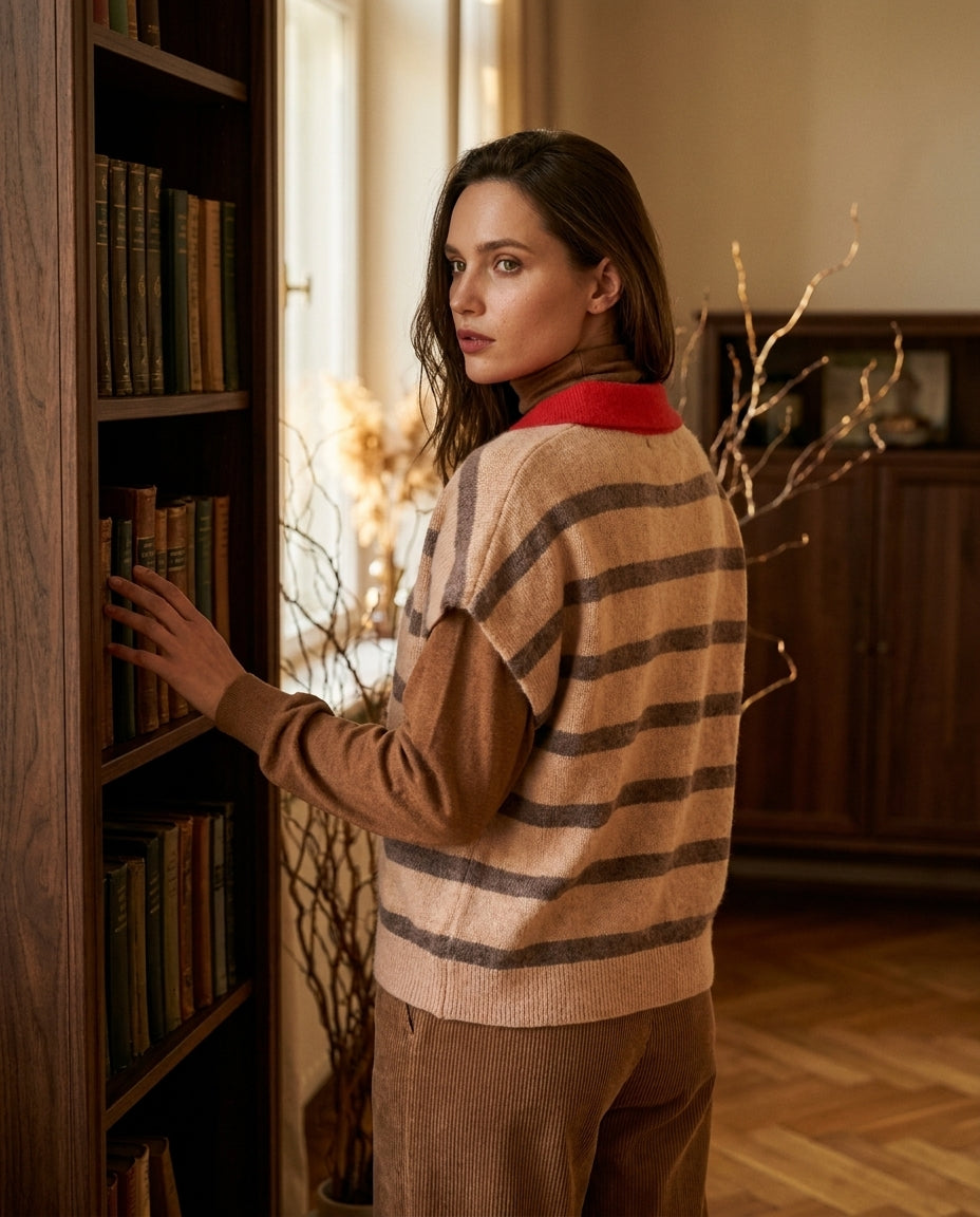 PULL MOTEL RAYURES - MINUIT DOUZE PULL