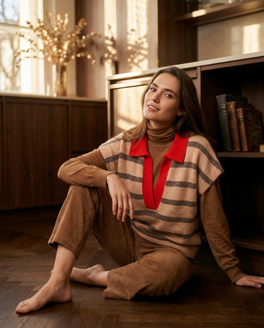 PULL MOTEL RAYURES - MINUIT DOUZE PULL