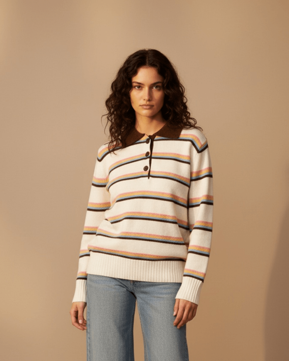 Pull Tiyi RAYURES ECRUES - ADORE Pull