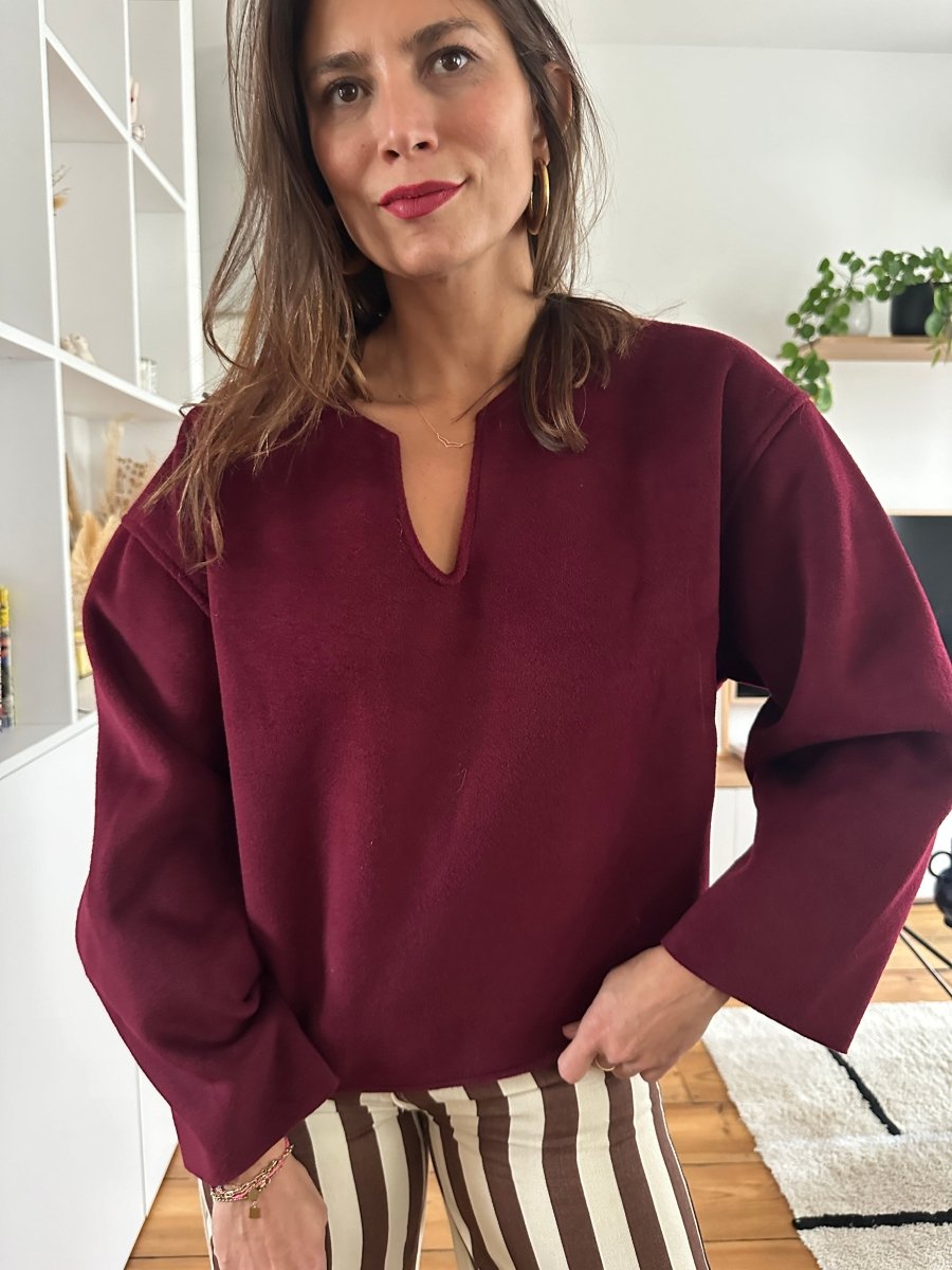 Pull Vivian BORDEAUX - ATELIER EVENE Pull