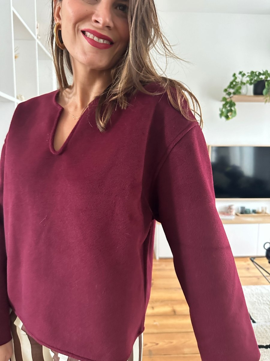 Pull Vivian BORDEAUX - ATELIER EVENE Pull