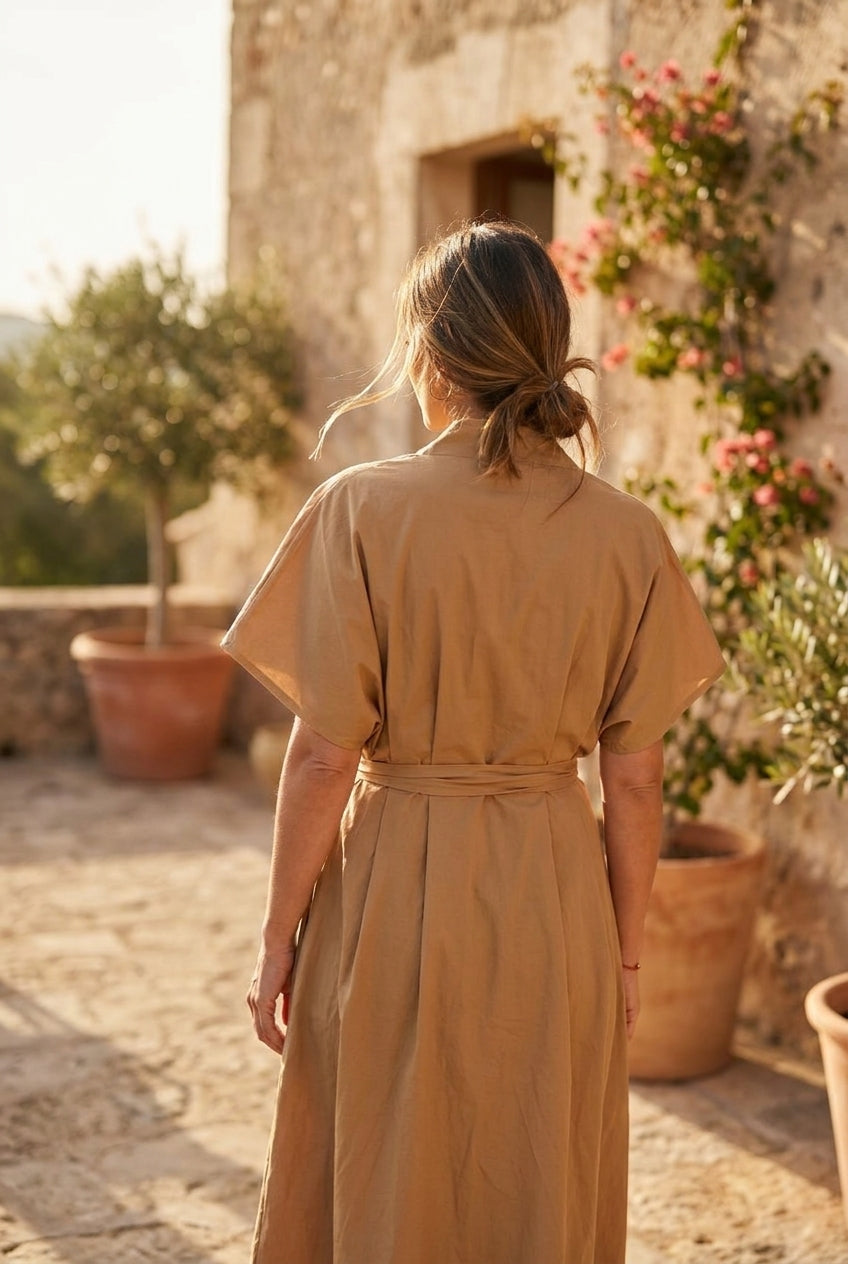 ROBE AMELIE CAMEL - OPULLENCE Robe