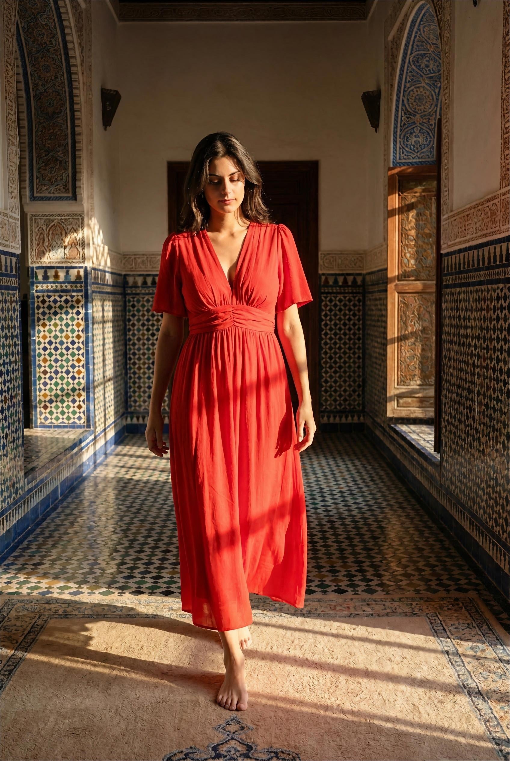 ROBE ANDALOU ROUGE - INSPIRATION STUDIO Robe