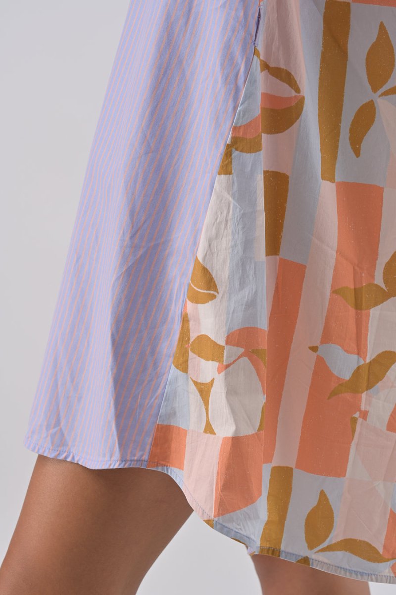 ROBE ANYA RAYURE BLEUE - ORFEO Robe