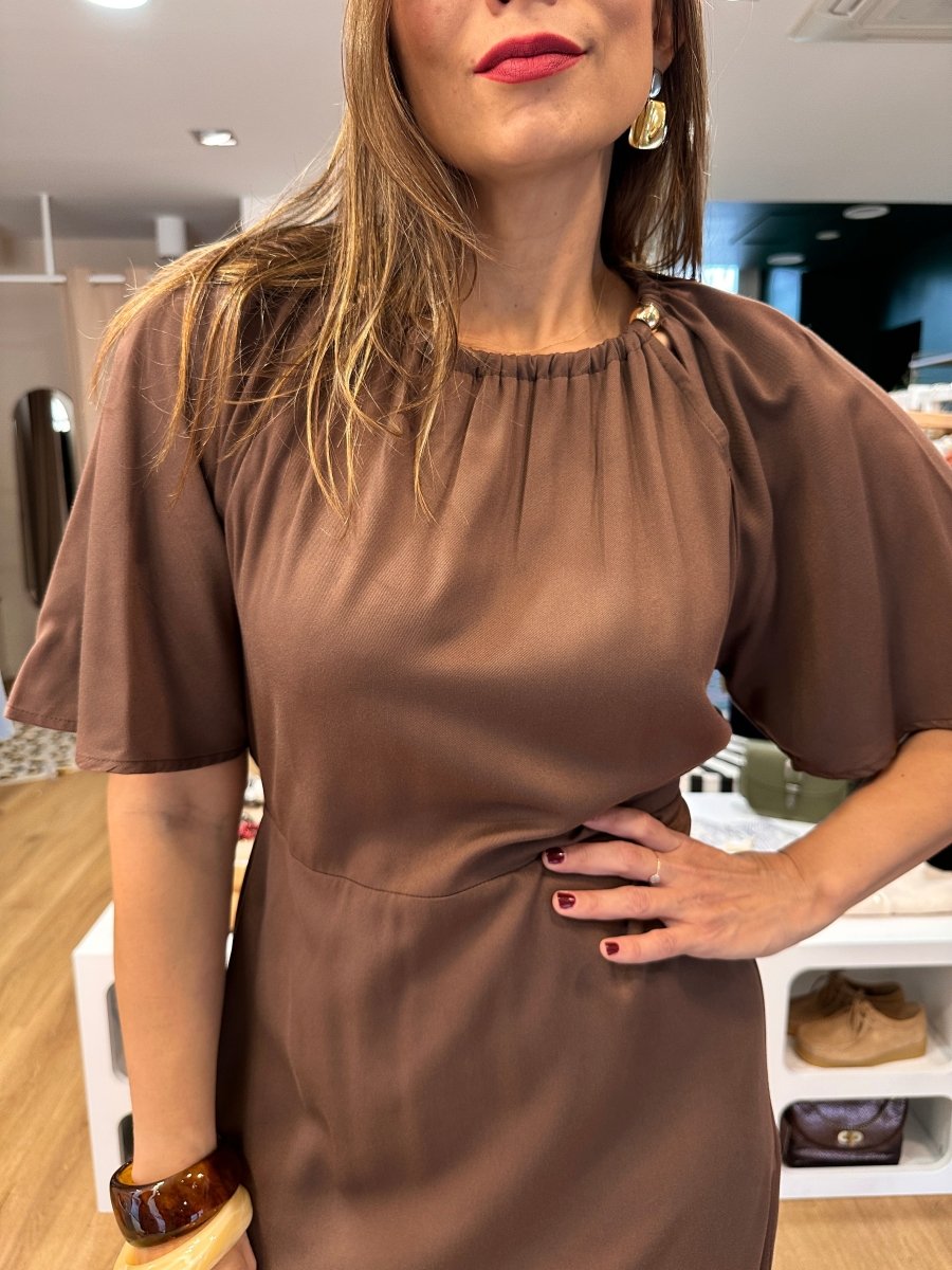 Robe Moriana MARRON - ANGE Robe