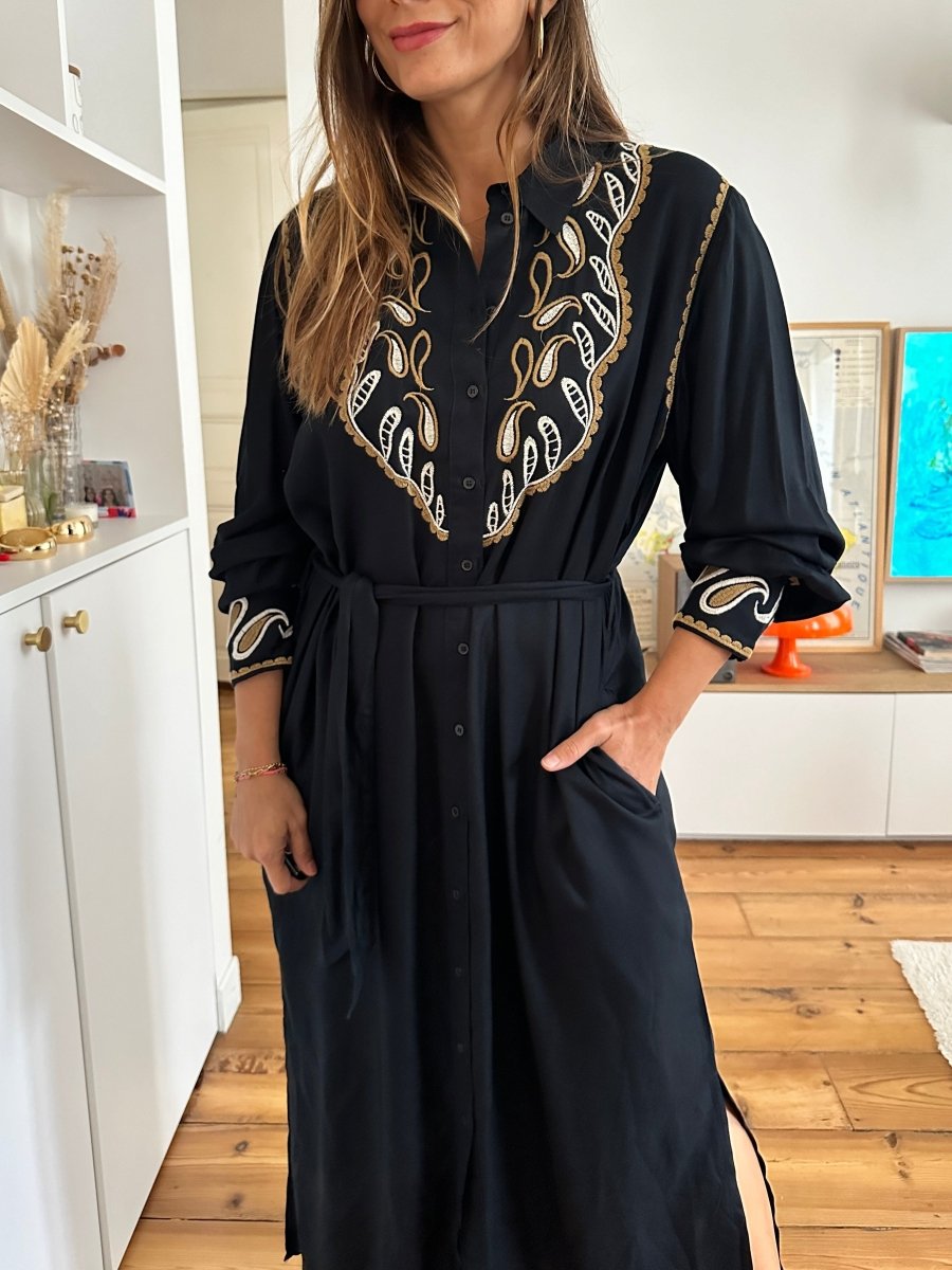 Robe Oriany NOIR - ANGE Robe