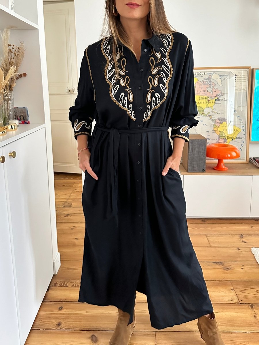 Robe Oriany NOIR - ANGE Robe