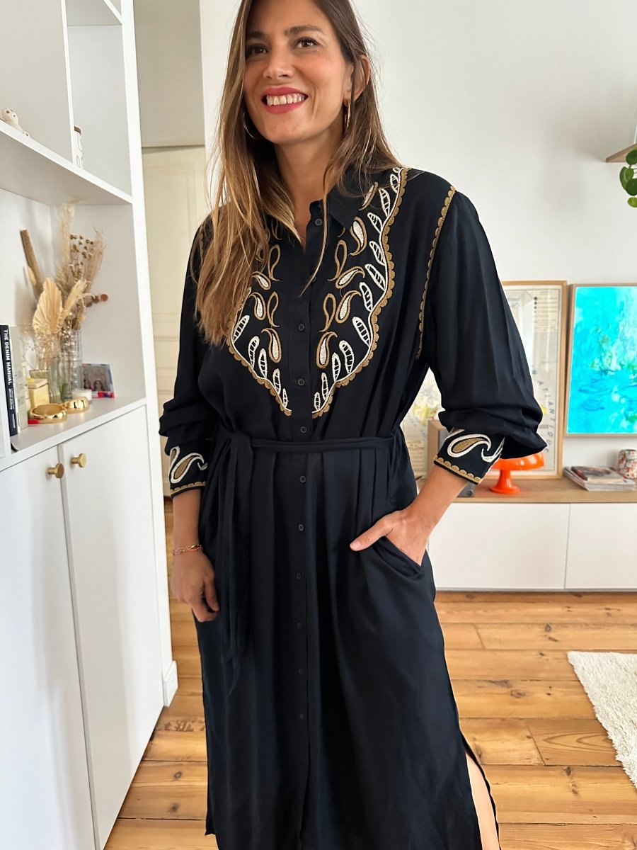 Robe Oriany NOIR - ANGE Robe