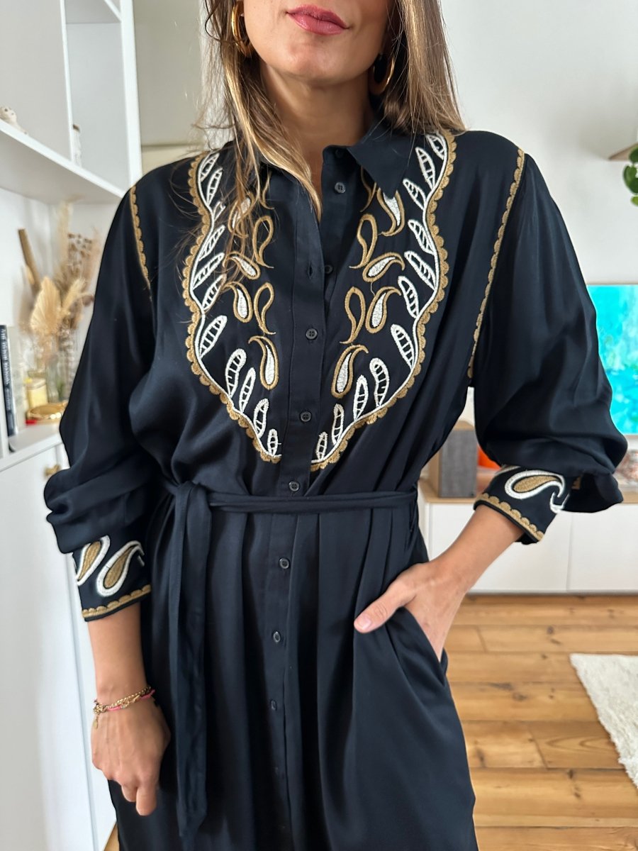 Robe Oriany NOIR - ANGE Robe