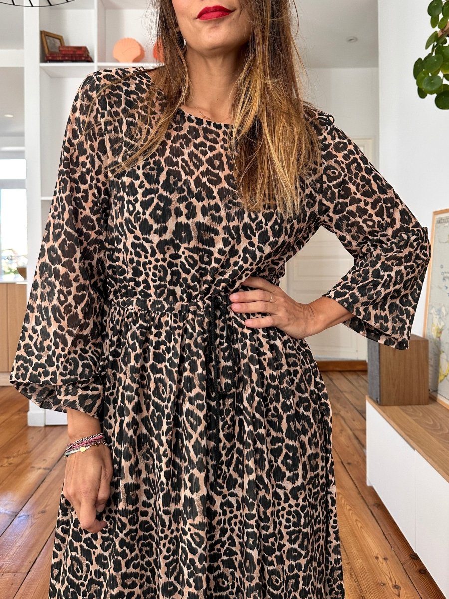 Robe Rosia LEOPARD VOILE - LAUREPLUSMAX Robe pour femme