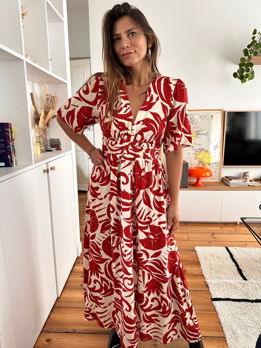 Robe Sandra ROUGE - YCOO Robe pour femme