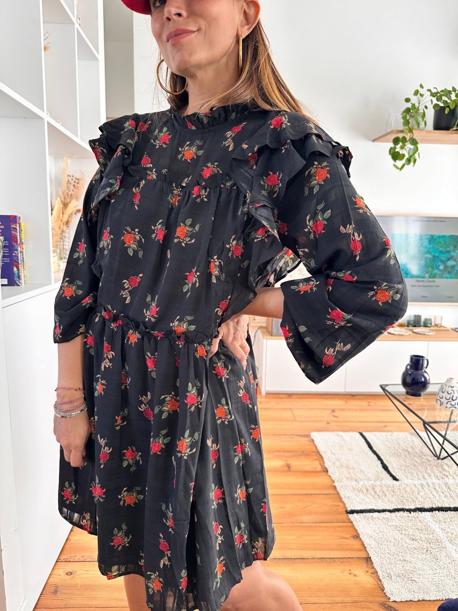 Robe Sarah NOIR - DAPHNEA Robe