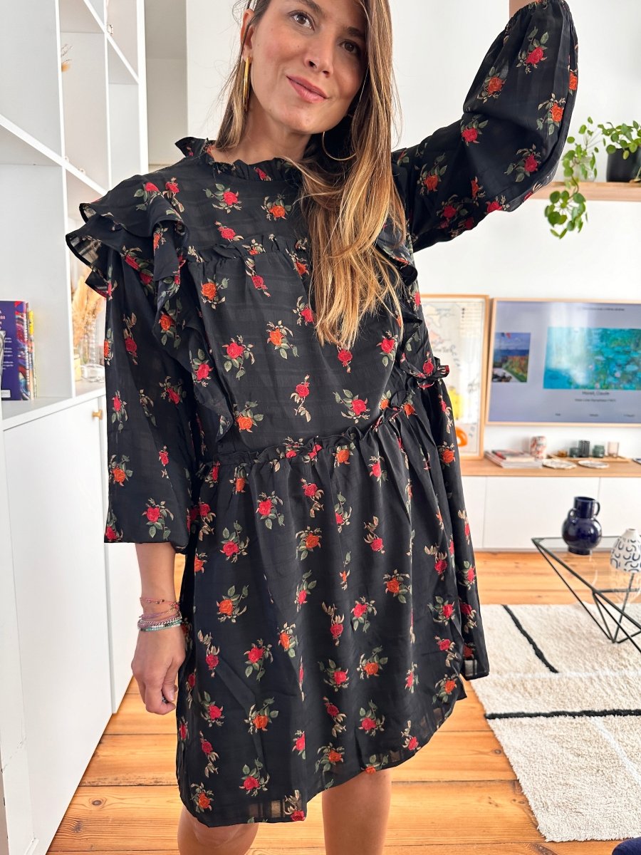 Robe Sarah NOIR - DAPHNEA Robe