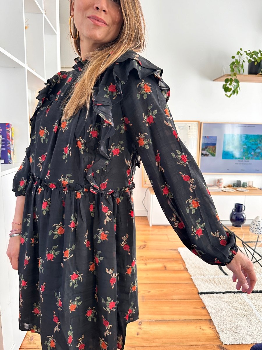 Robe Sarah NOIR - DAPHNEA Robe