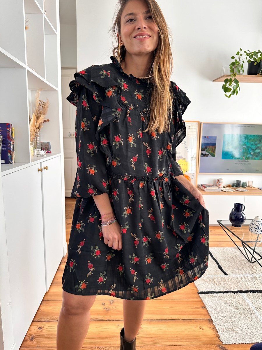 Robe Sarah NOIR - DAPHNEA Robe