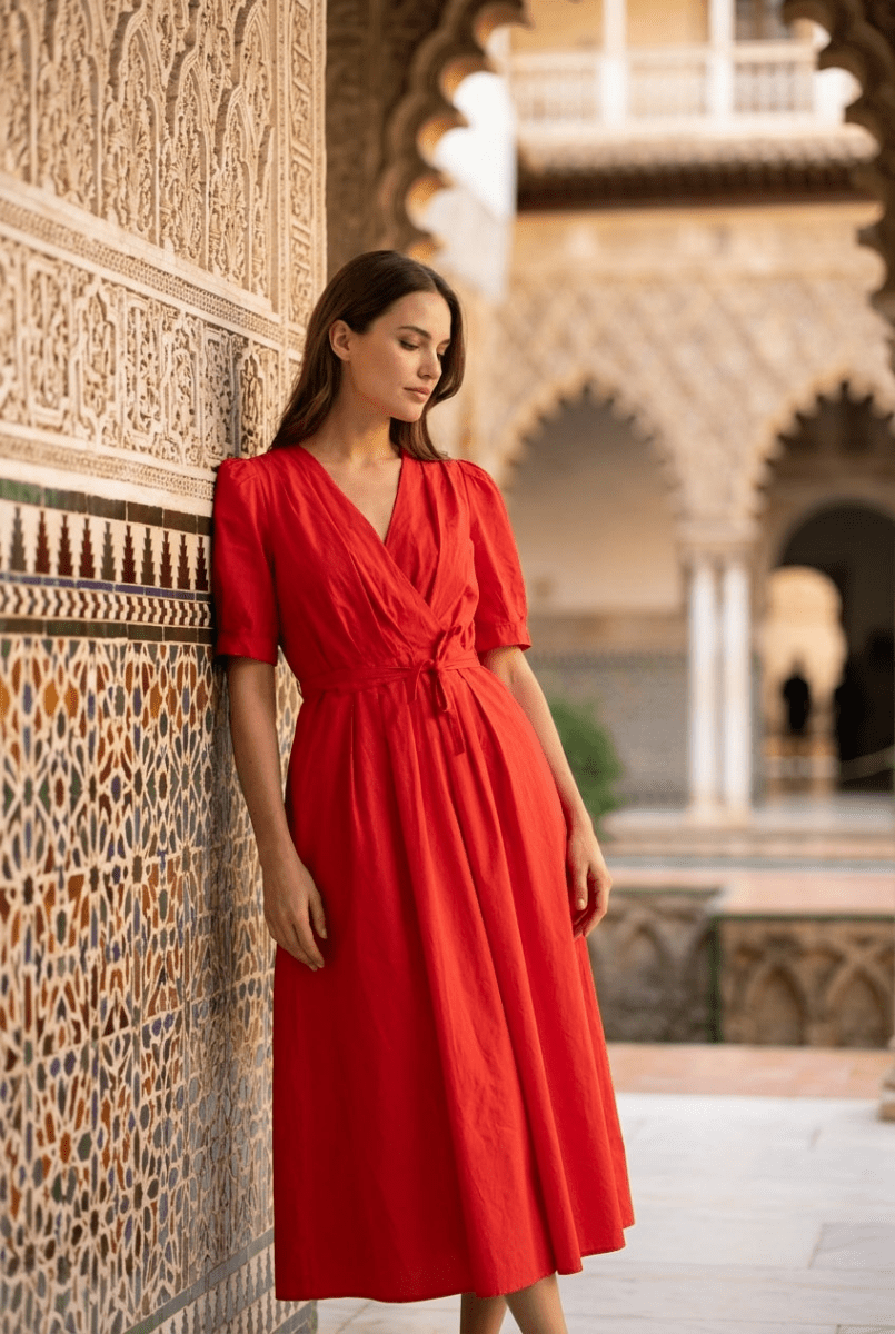 Robe Sylvie RED - THE KORNER Robe