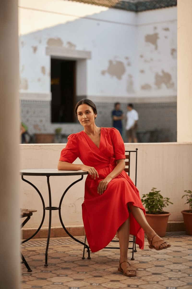 Robe Sylvie RED - THE KORNER Robe