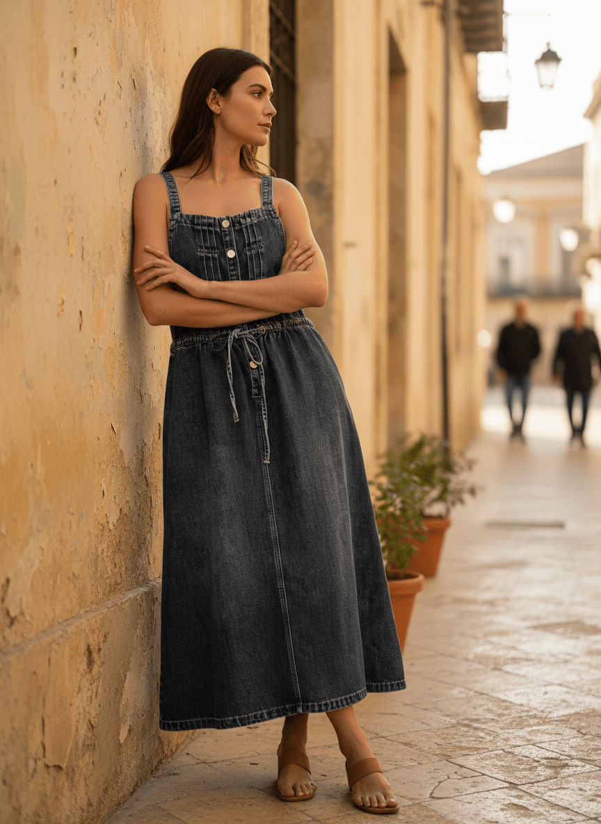 ROBE ZORA BLACK DENIM - ADORE Robe