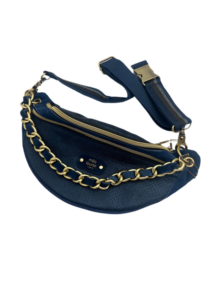 Sac Petra SAL1 ENCRE BLEU - MILA LOUISE Sac à main pour femme