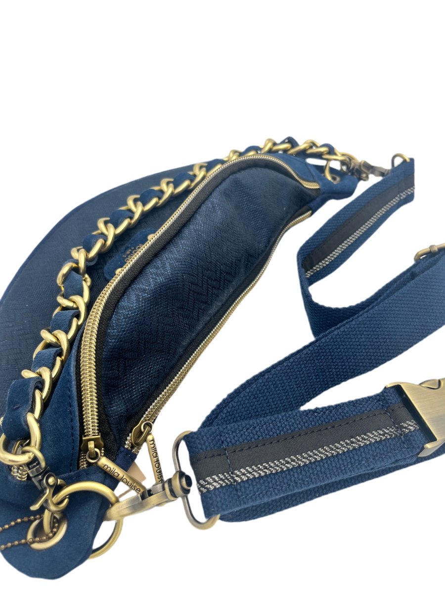 Sac Petra SAL1 ENCRE BLEU - MILA LOUISE Sac à main pour femme