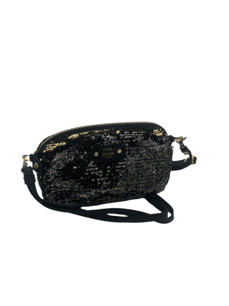 Sac Trotty Sequins NOIR - MILA LOUISE Sac à main pour femme