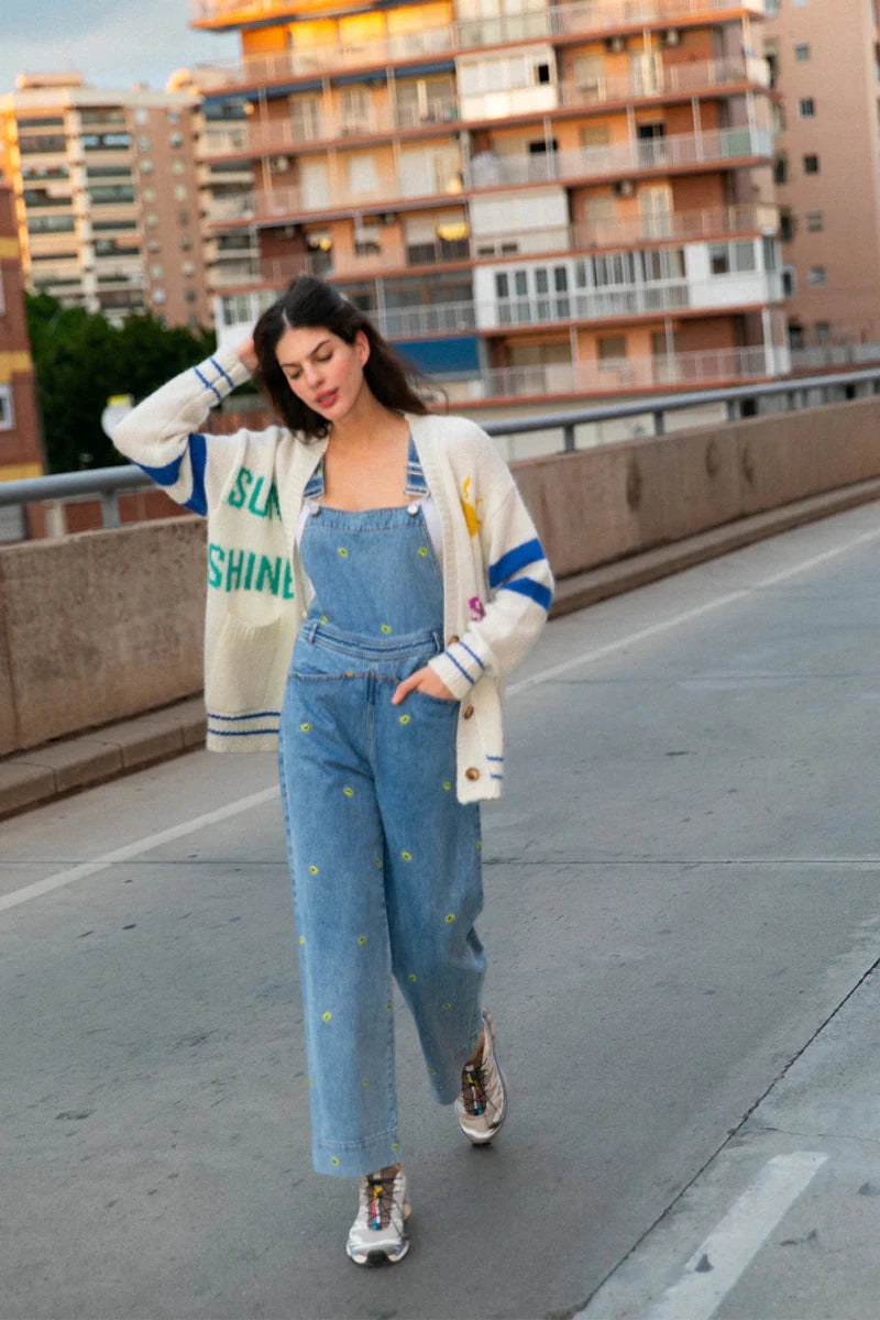 Salopette en Jeans Oguste DENIM BRODERIE RIO - LAUREPLUSMAX Combinaison