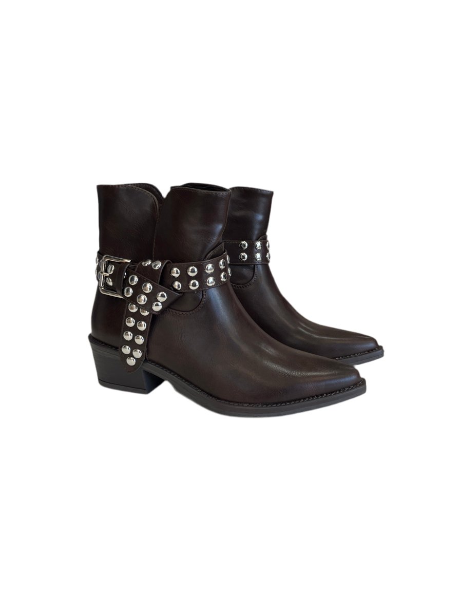 Santiags BROWN - LOVIT Bottines pour femme