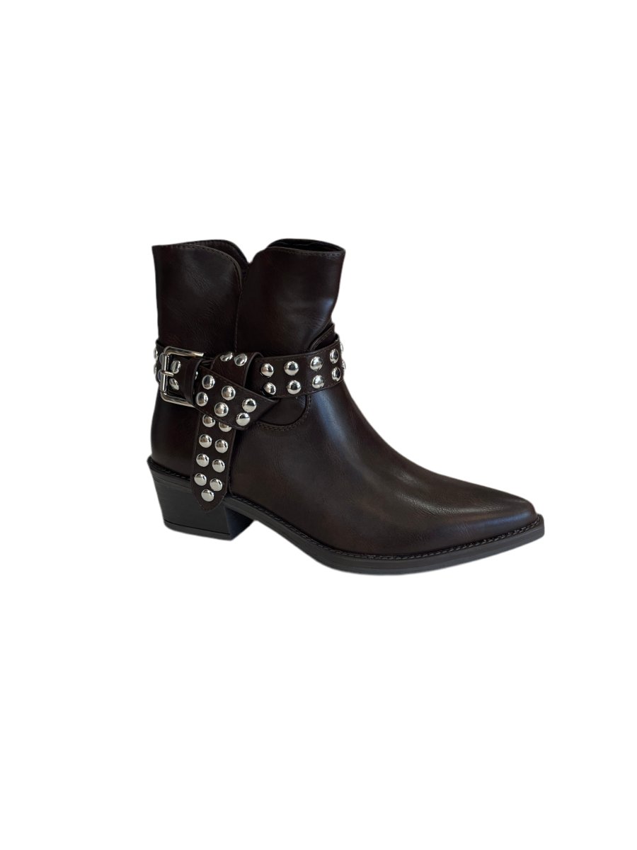 Santiags BROWN - LOVIT Bottines pour femme