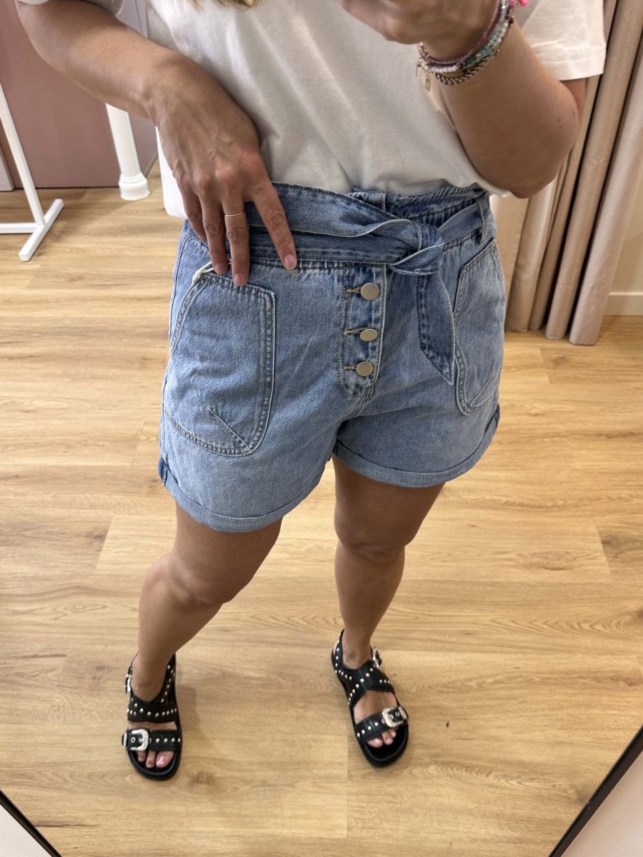 Short Sandrine DENIM CLAIR - LOËLA Short pour femme