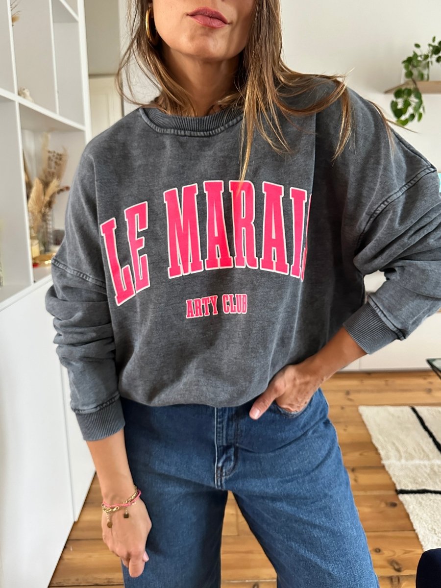 Sweat Marais NOIR FUSCHIA - ARTY BLUSH Sweat