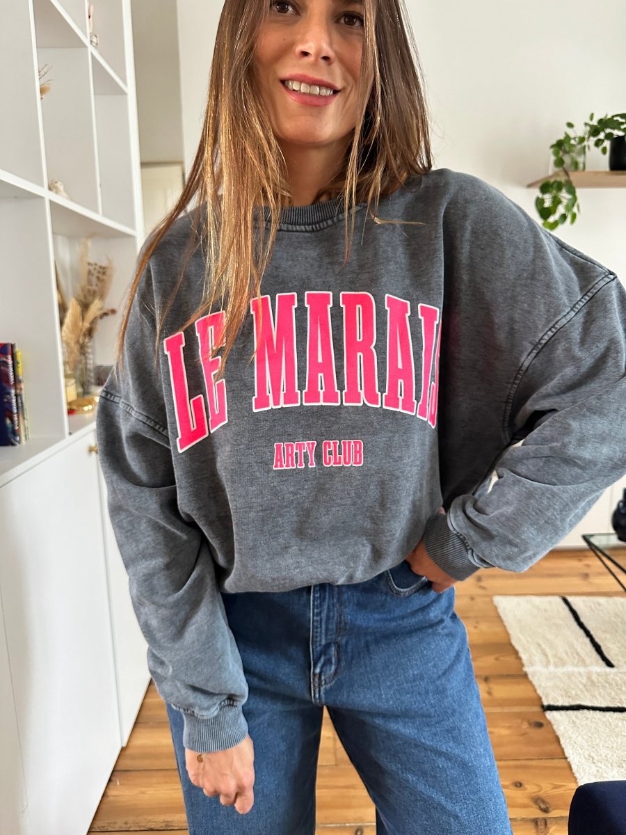 Sweat Marais NOIR FUSCHIA - ARTY BLUSH Sweat