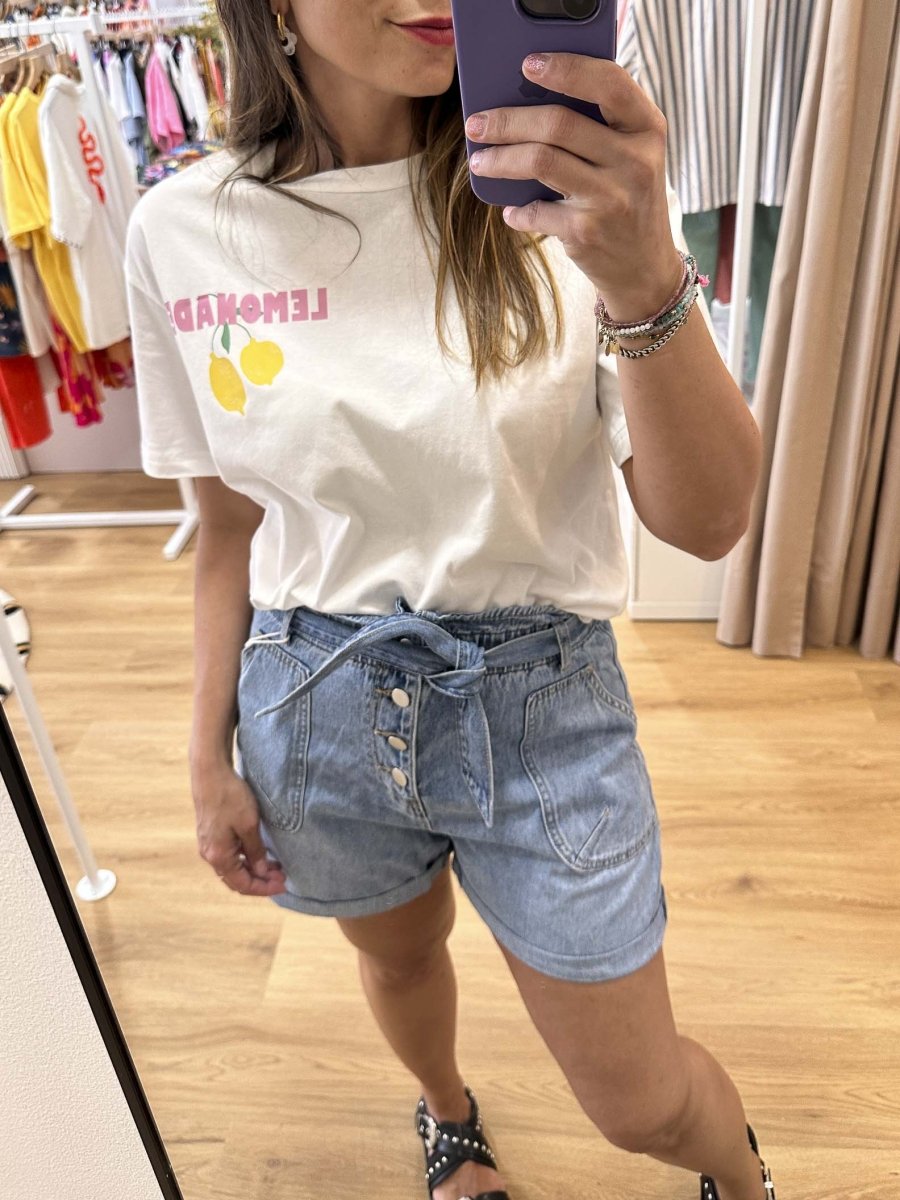 T - shirt Lemonade BLANC - ATELIER EVENE Top pour femme