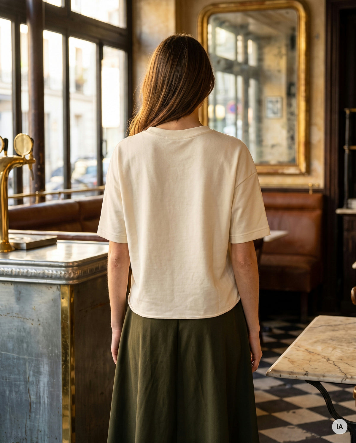 T-SHIRT SOHANNE IVOIRE - ORFEO T-shirt — Image générée par IA