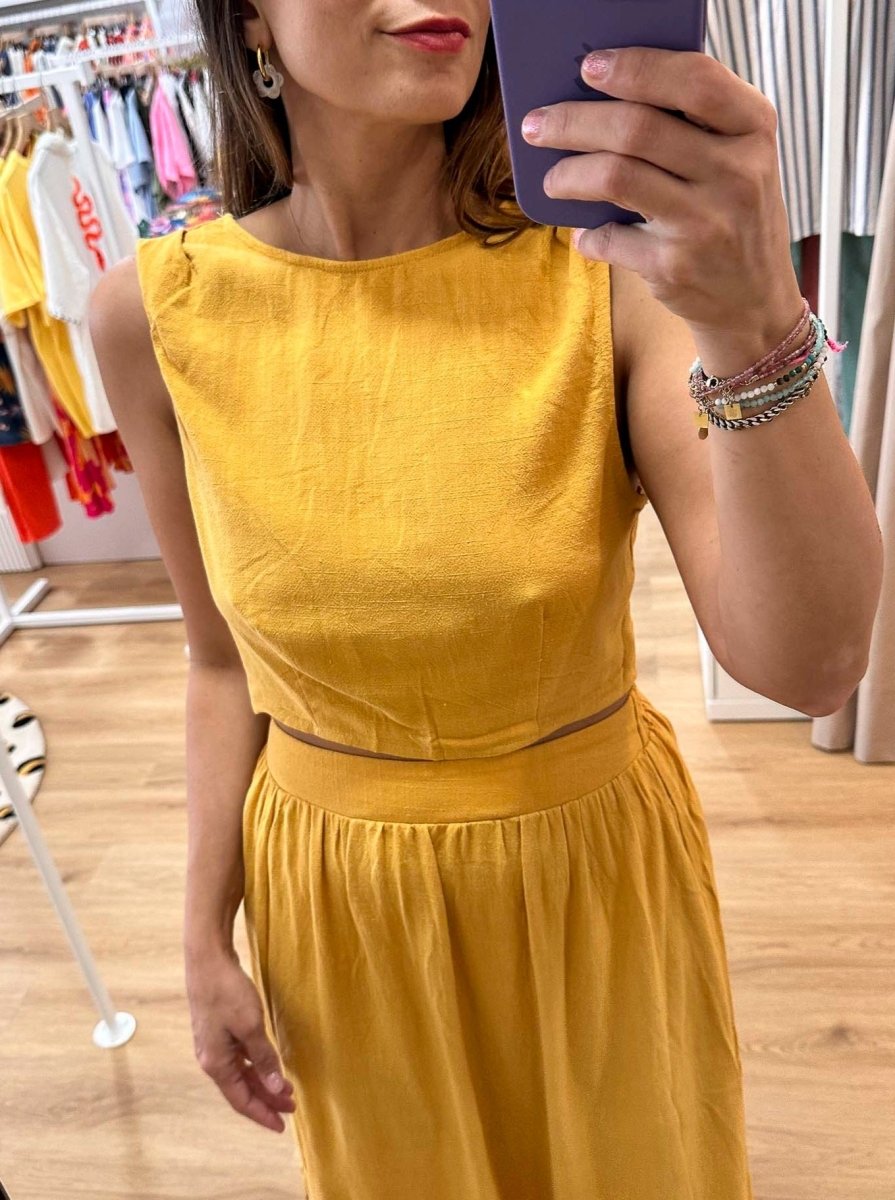 Top Celeste JAUNE - ATELIER EVENE Top pour femme