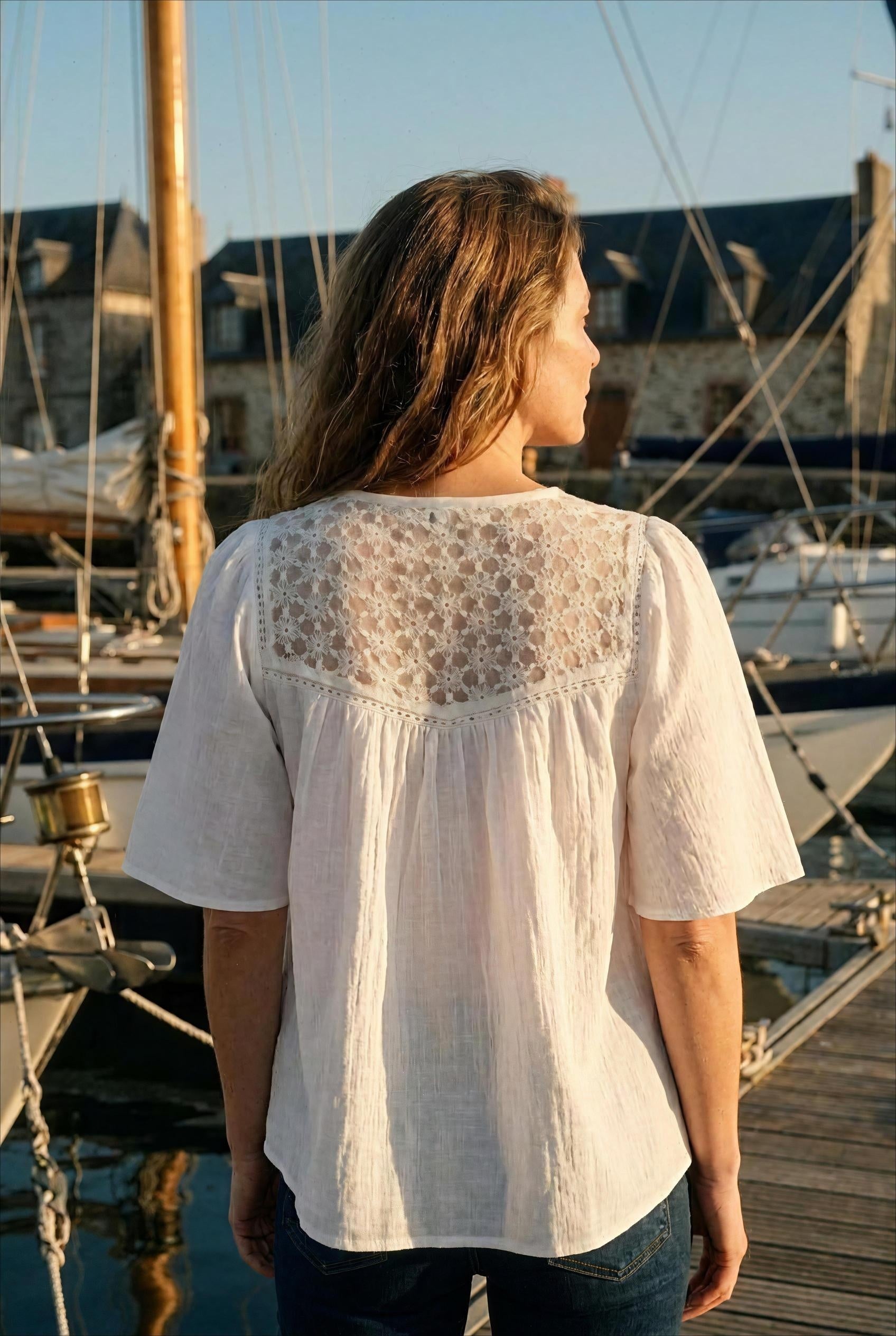 TOP MATHILDE BLANC - YCOO Top