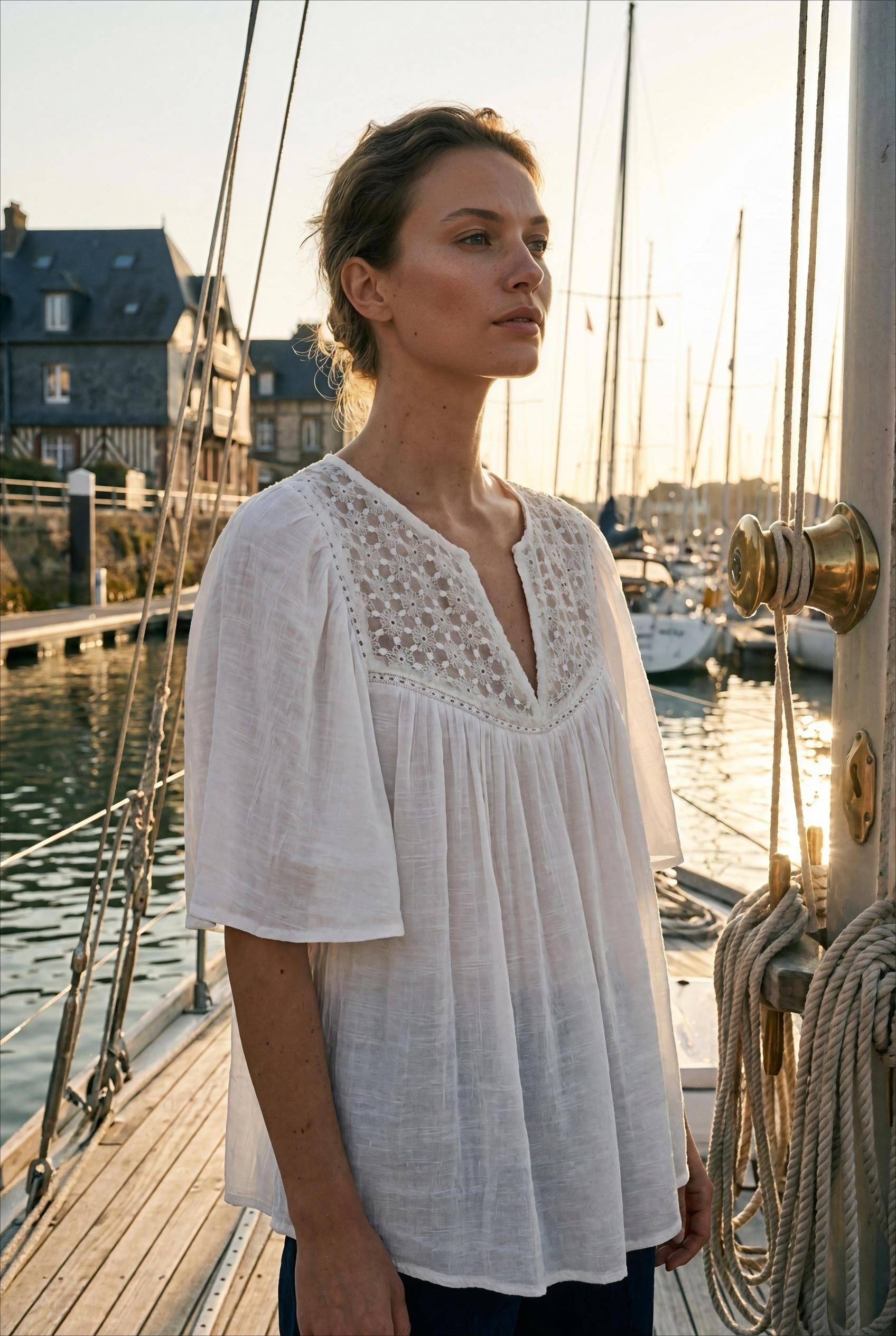 TOP MATHILDE BLANC - YCOO Top