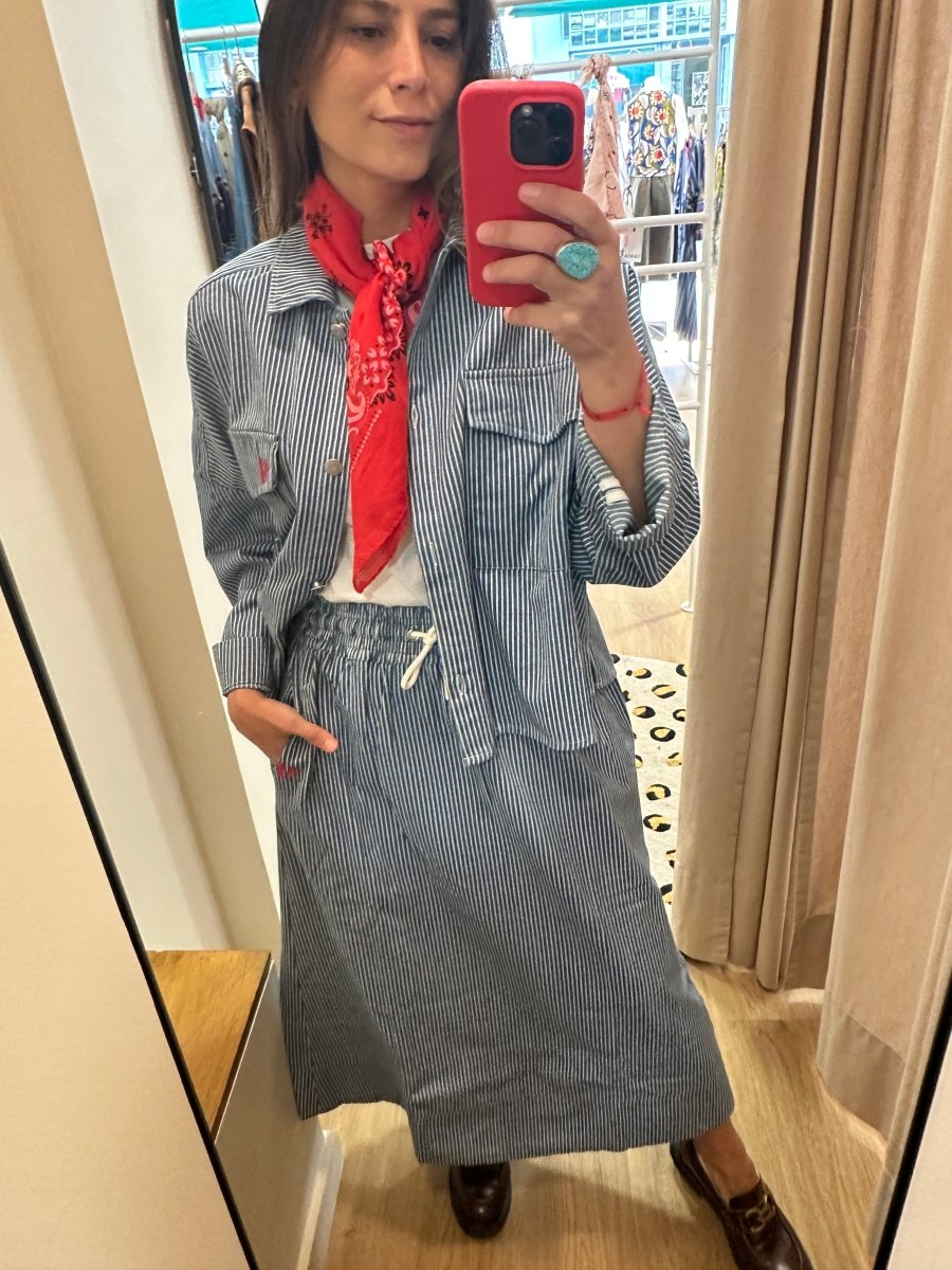VESTE LYLOU RAYURE BLEUE - RUE MAZARINE VESTE