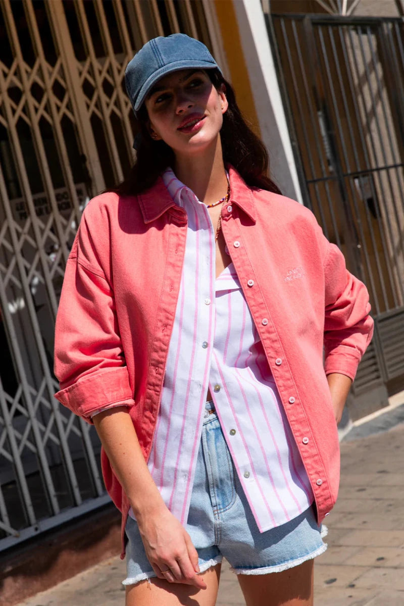 VESTE VERIA ROSE DENIM WASHED - LAUREPLUSMAX Veste