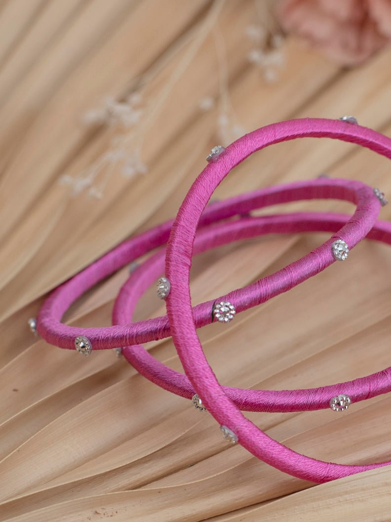 Joncs Tika strass ROSE - ARGELOUSE Bracelet pour femme